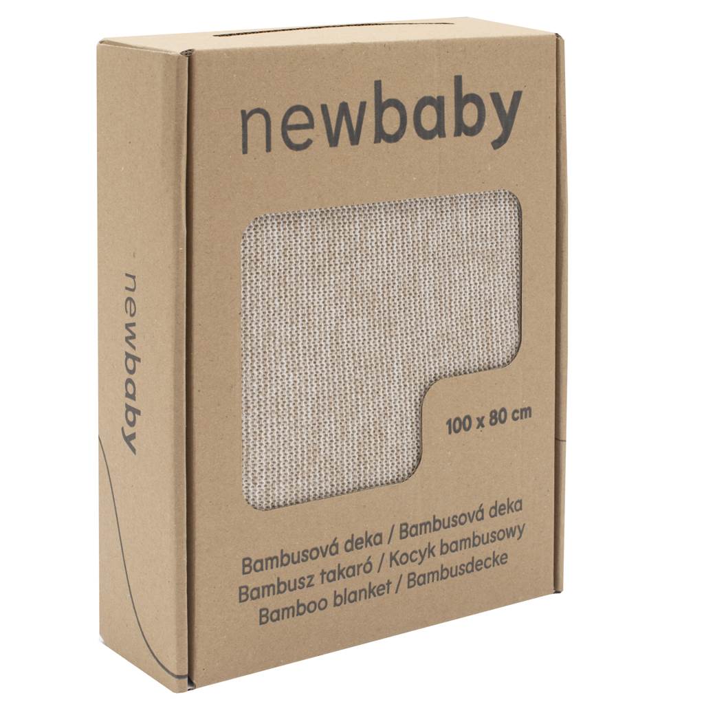 Levně Bambusová pletená deka New Baby 100x80 cm beige