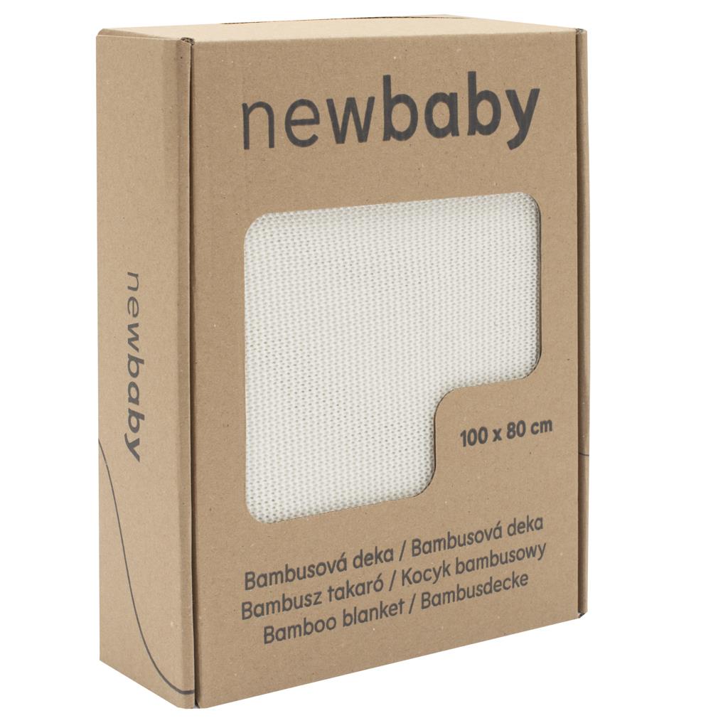 Levně Bambusová pletená deka New Baby 100x80 cm cream
