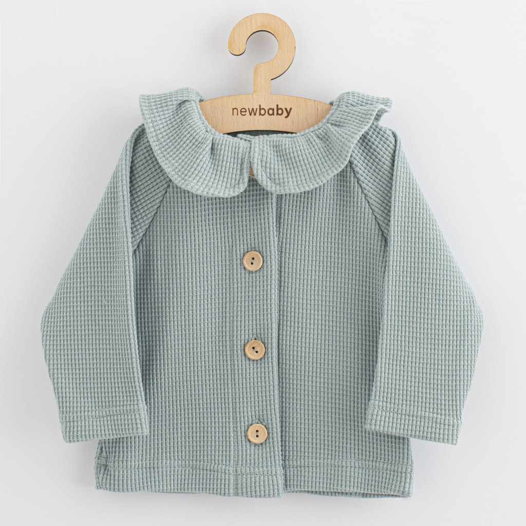 Levně Kojenecký kabátek na knoflíky New Baby Luxury clothing Laura šedý