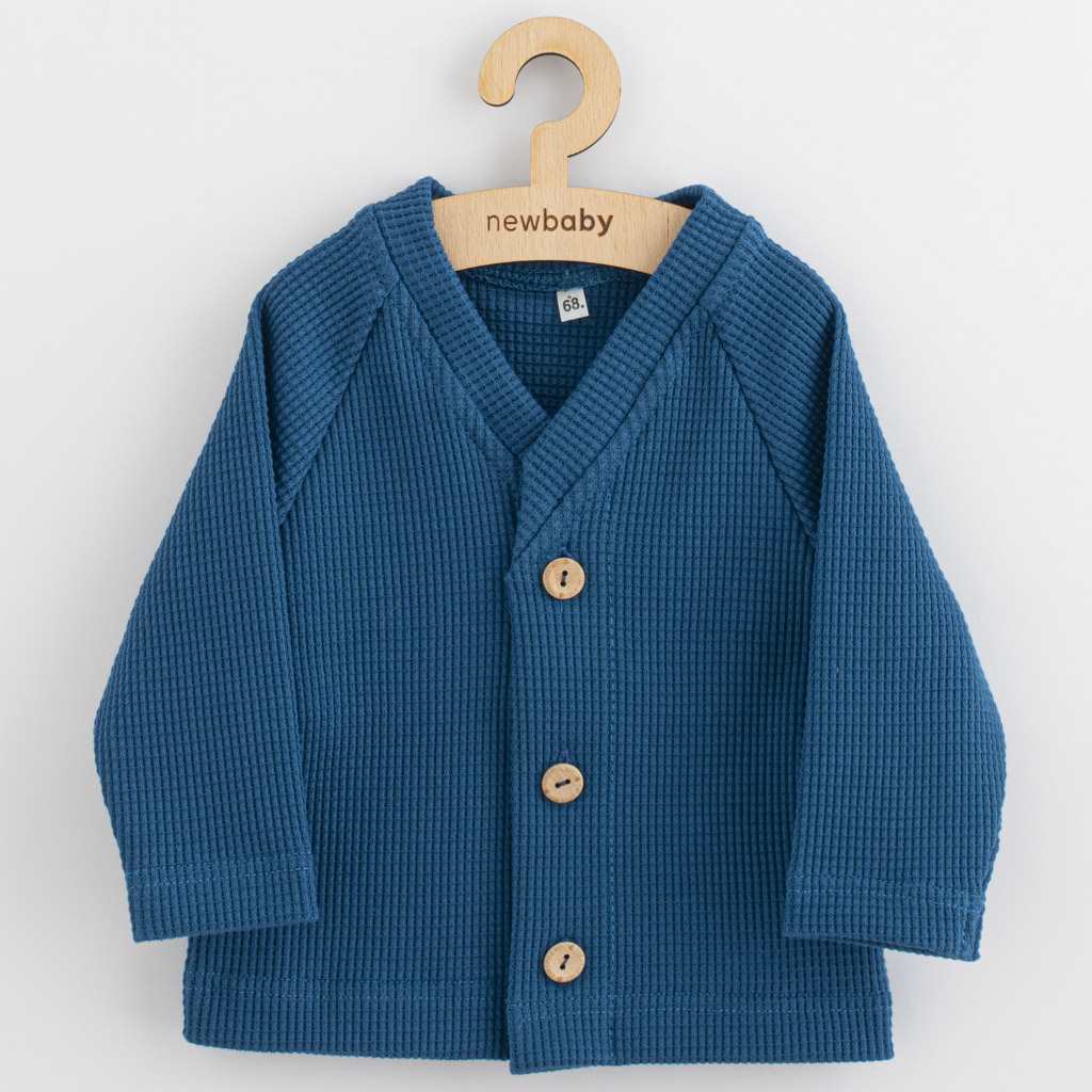 Levně Kojenecký kabátek na knoflíky New Baby Luxury clothing Oliver modrý