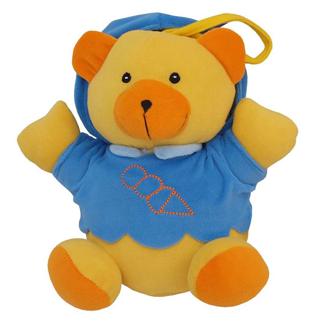 Levně Dětská plyšová hračka s hracím strojkem Baby Mix medvídek modrý