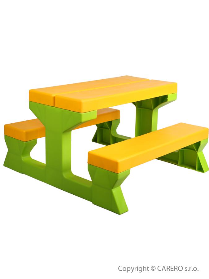 Levně Dětský zahradní nábytek - Stůl a lavičky