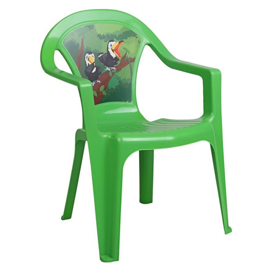 Levně Dětský zahradní nábytek - Plastová židle zelená